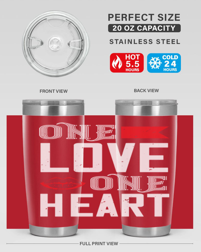 one love one heart 32#- valentines day- Tumbler