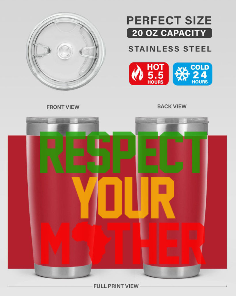 respect your mother 43#- black words phrases- Cotton Tank