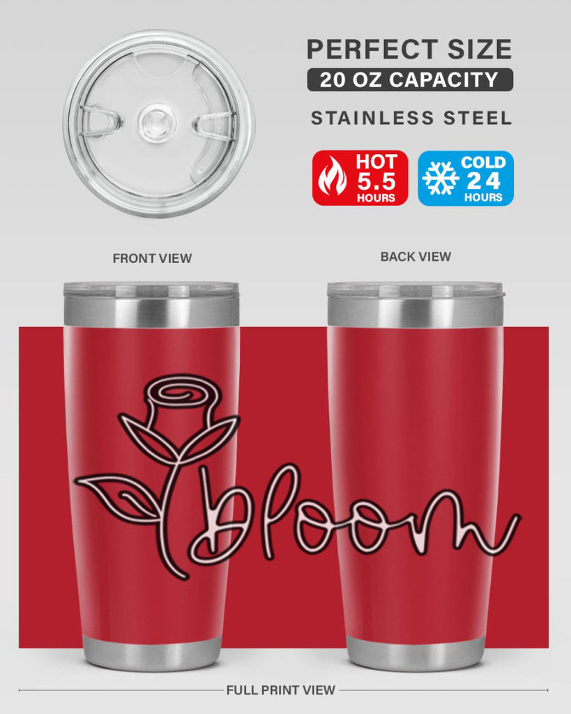 rosebud bloom outline399#- spring- Tumbler