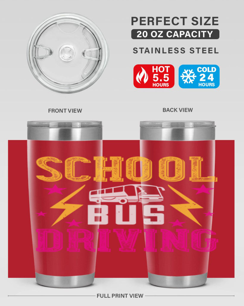 school bus driving Style 17#- bus driver- tumbler