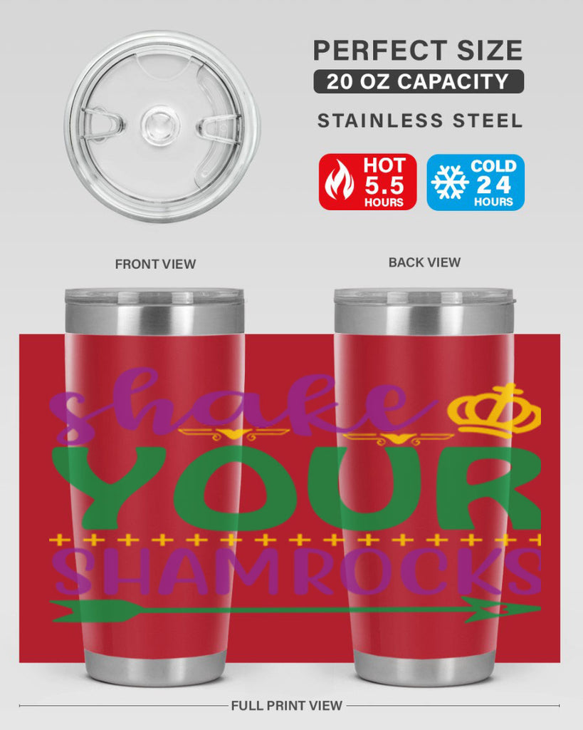 shake your shamrocks 2#- mardi gras- Tumbler