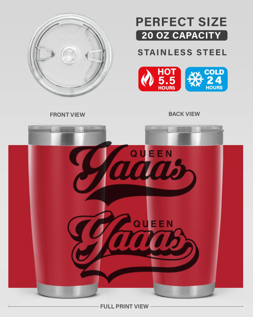 yaaas queen script 6#- black words phrases- Cotton Tank