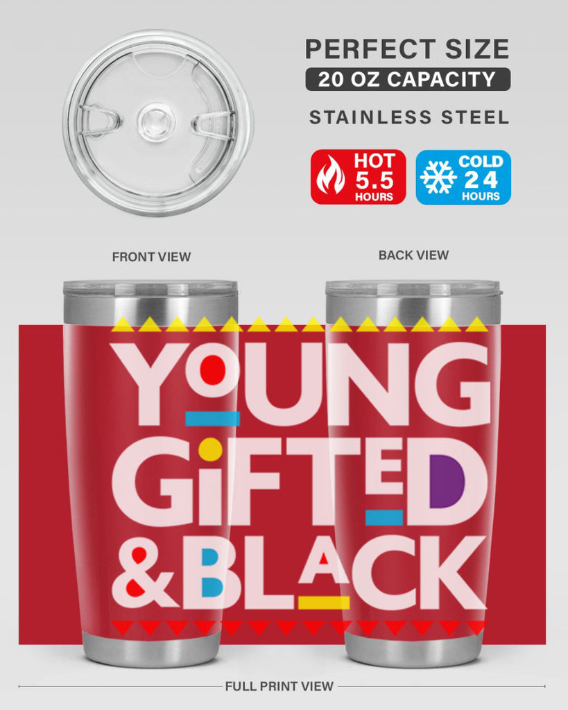 young gifted and black 2#- black words phrases- Cotton Tank