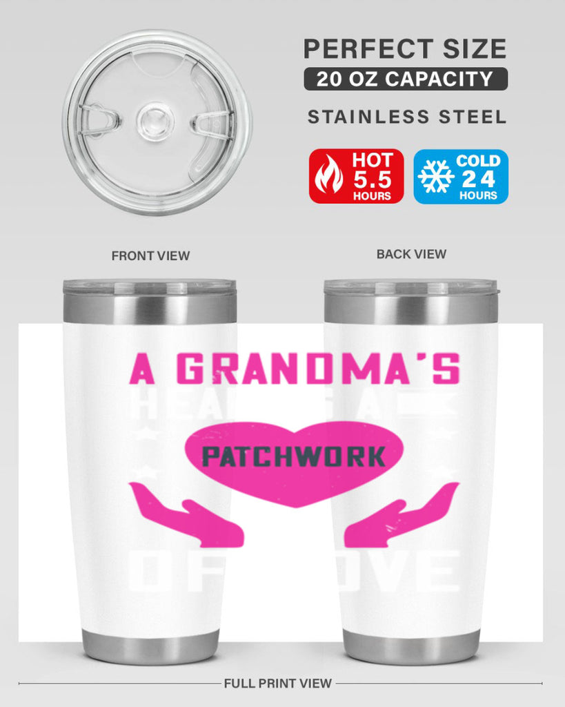 A grandma’s heart is a patchwork of love 86#- grandma - nana- Tumbler
