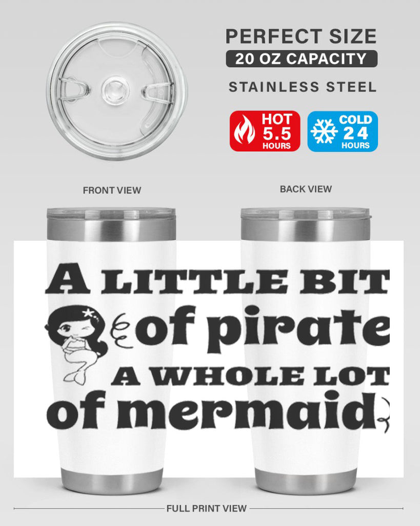 A little bit of pirate 10#- mermaid- Tumbler