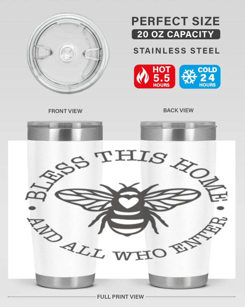 Bless this Home Bee59#- spring- Tumbler