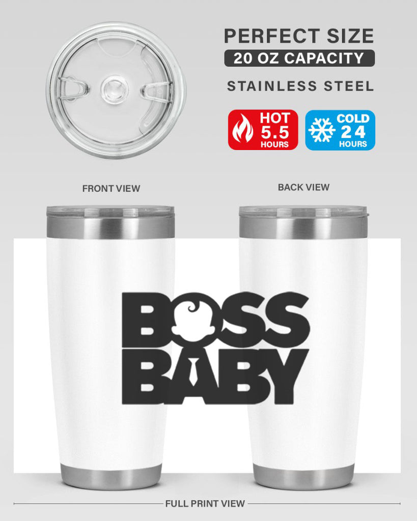 Boss Baby On Board 1#- black words phrases- Cotton Tank