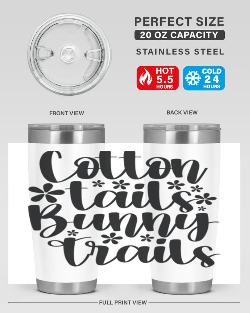 Cotton tails bunny trails  113#- spring- Tumbler