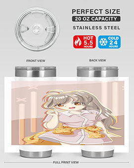 Cute and happy girl with picnic outfit 10#- anime- Tumbler