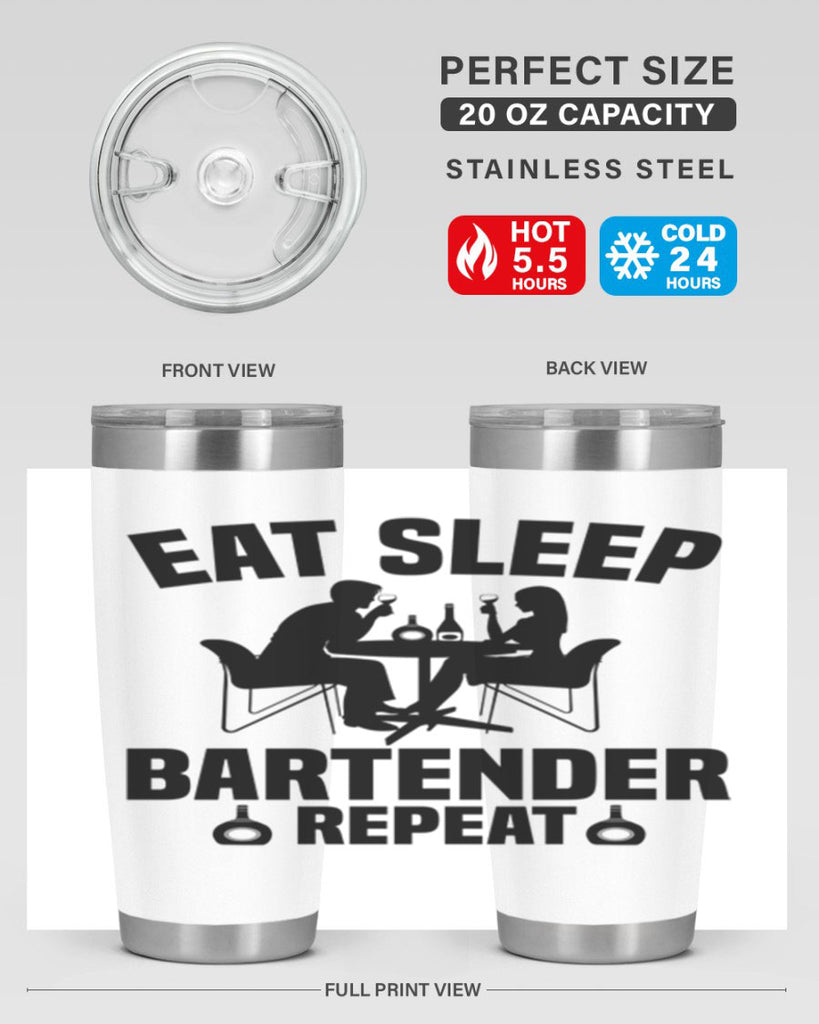 Eat sleep Style 3#- bartender- tumbler