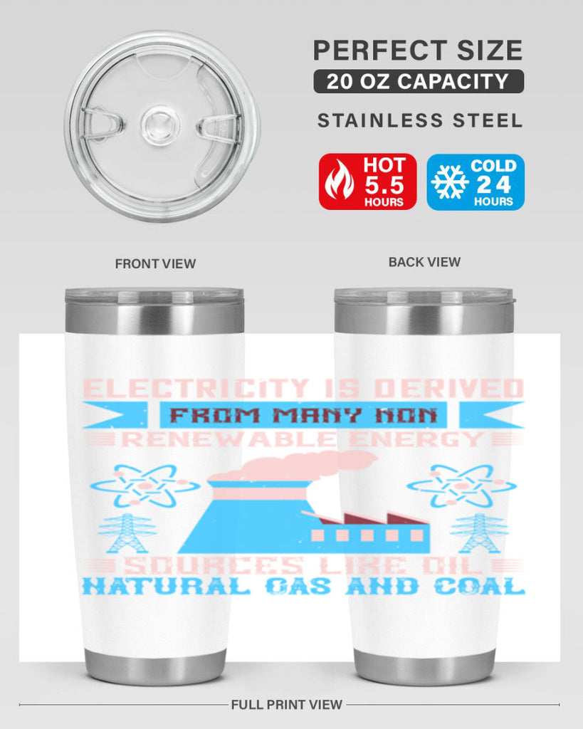 Electricity is derived from many nonrenewable and coal Style 47#- electrician- tumbler