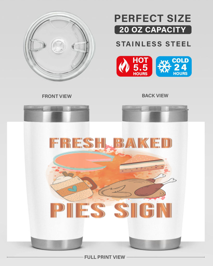 Fresh Baked Pies Sign 187#- fall- Tumbler