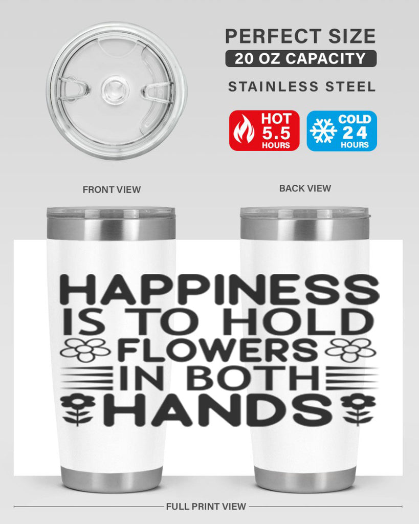 Happiness is to hold flowers 154#- spring- Tumbler