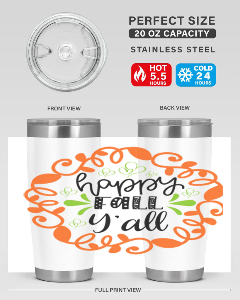 Happy Fall Y all 227#- fall- Tumbler