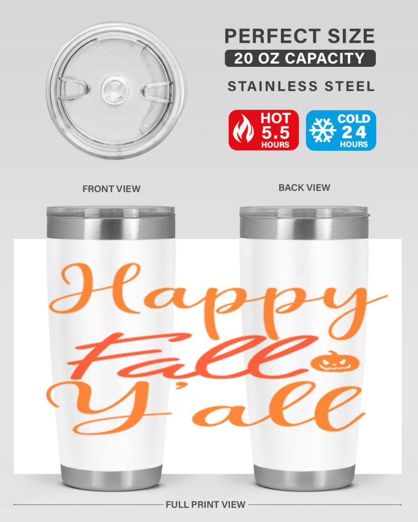 Happy Fall Yall Design 233#- fall- Tumbler