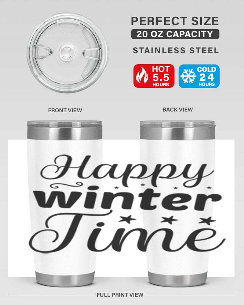 Happy Winter Time 133#- winter- Tumbler