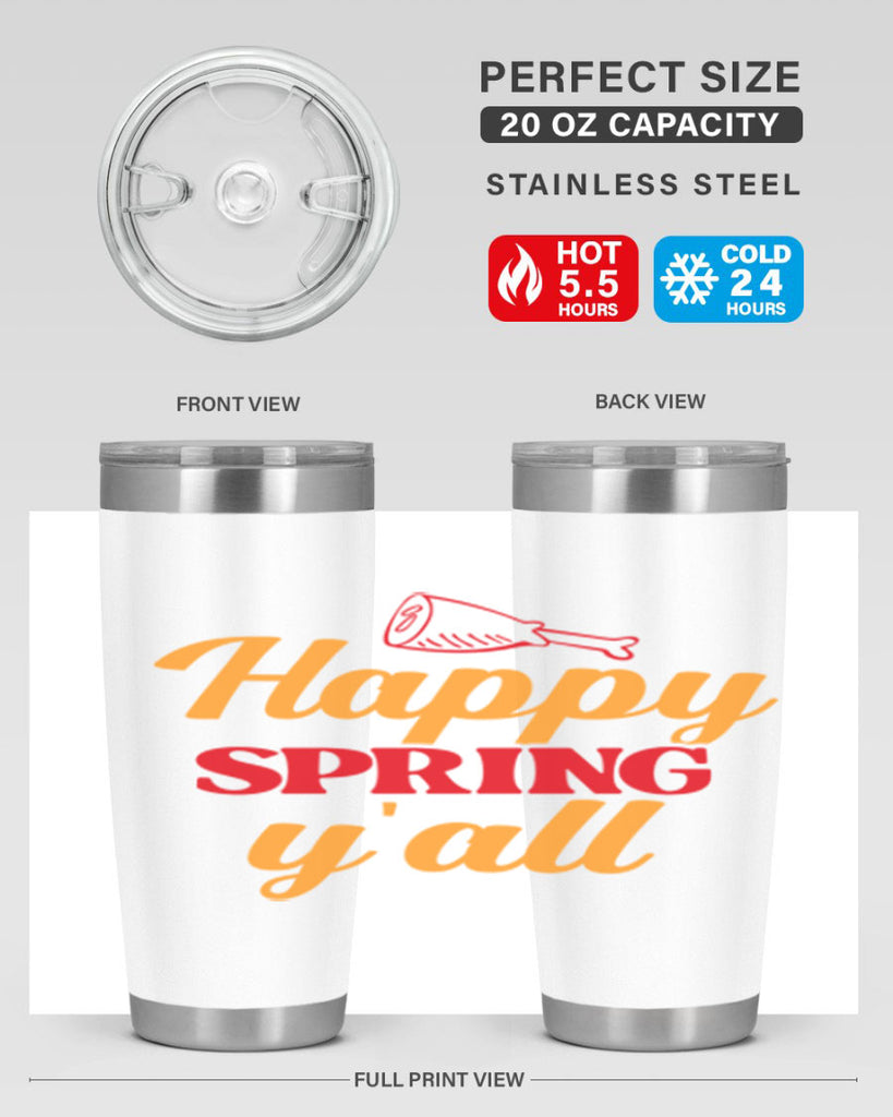 Happy spring y'all 162#- spring- Tumbler