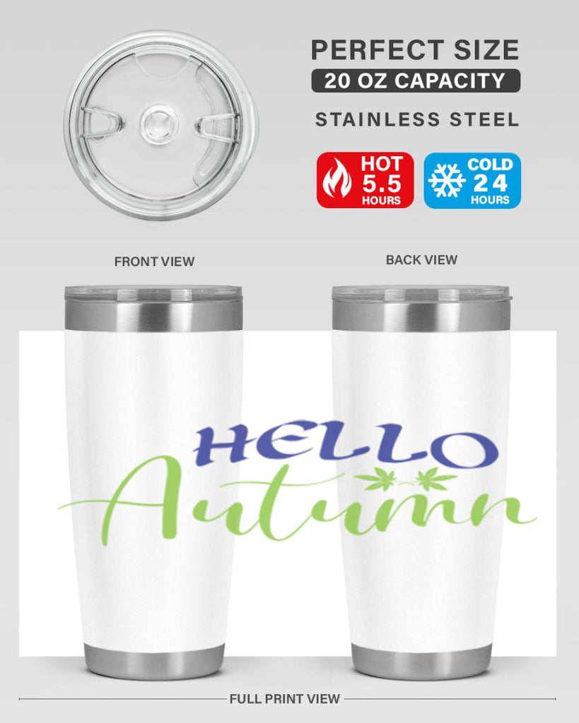 Hello Autumn 271#- fall- Tumbler