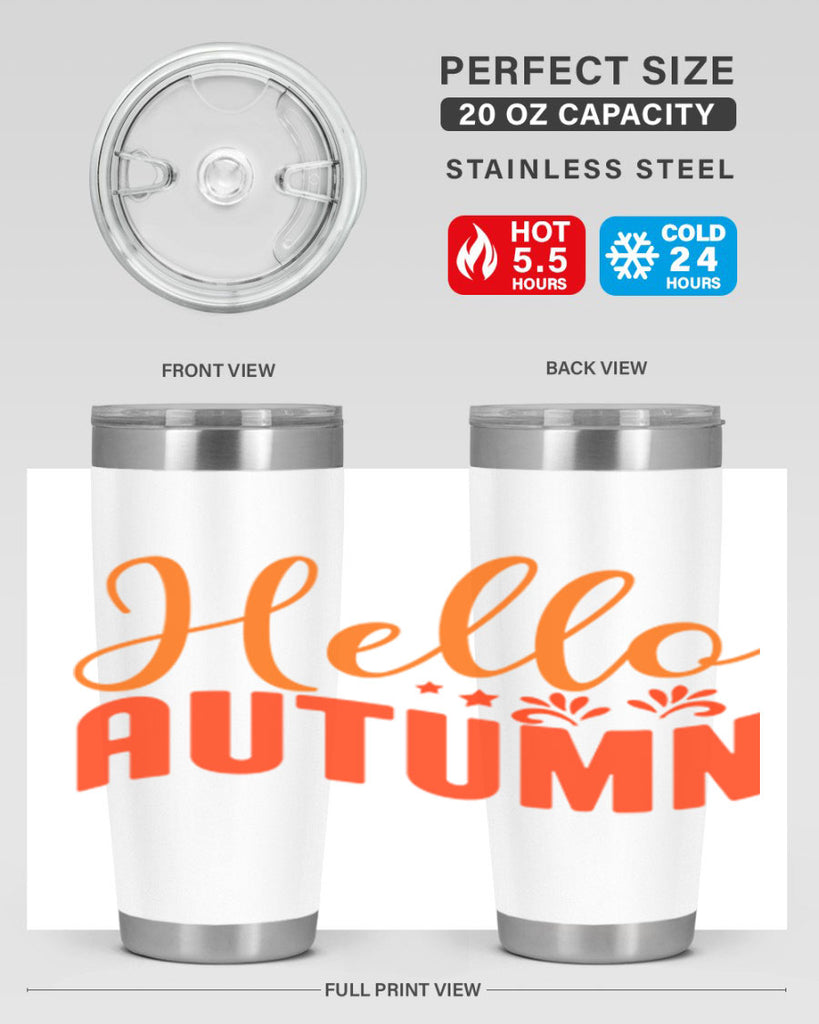 Hello Autumn Design 268#- fall- Tumbler