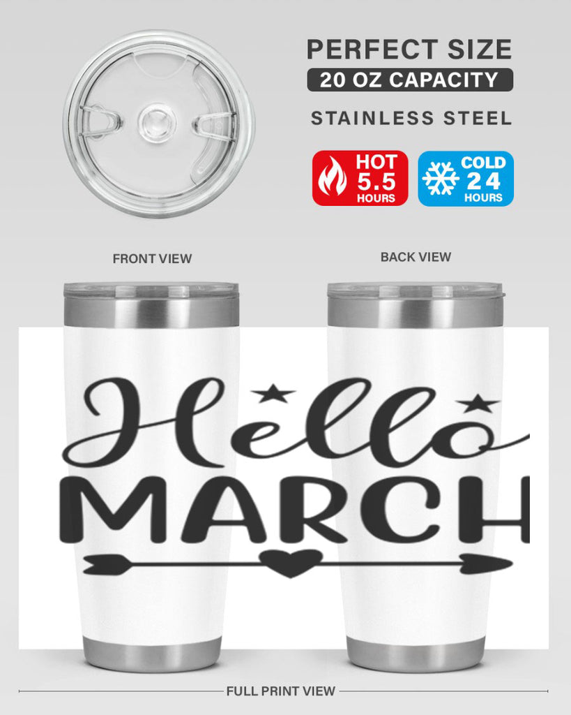 Hello March 184#- spring- Tumbler