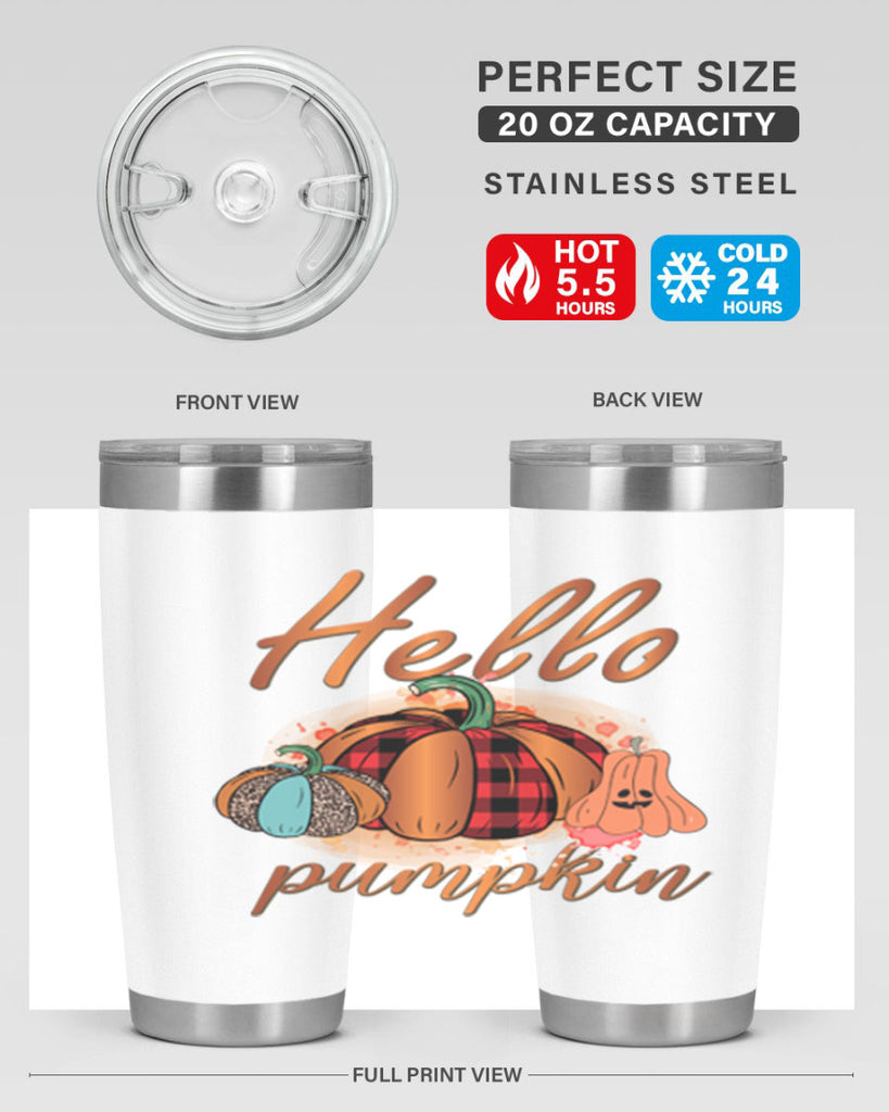 Hello Pumpkin 284#- fall- Tumbler