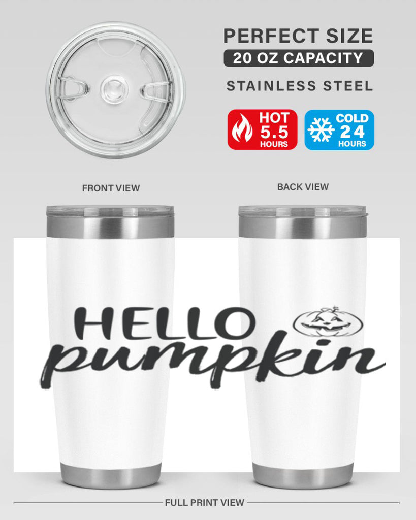 Hello Pumpkin 286#- fall- Tumbler