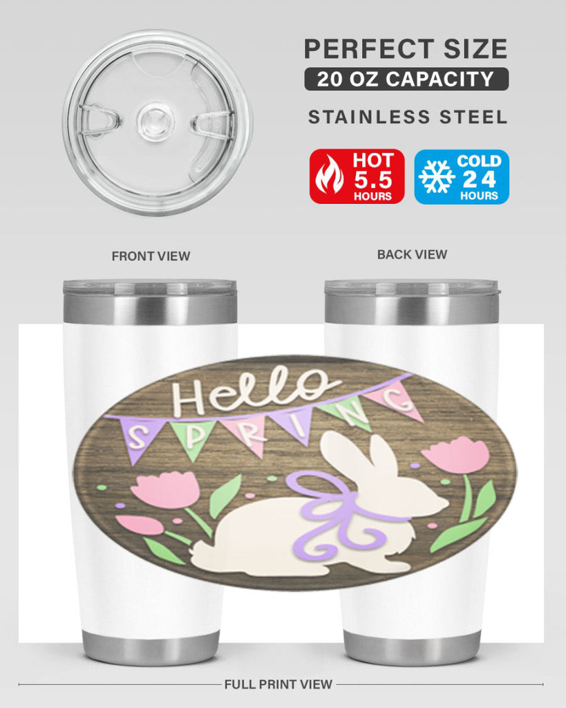 Hello spring bunny Mockup190#- spring- Tumbler