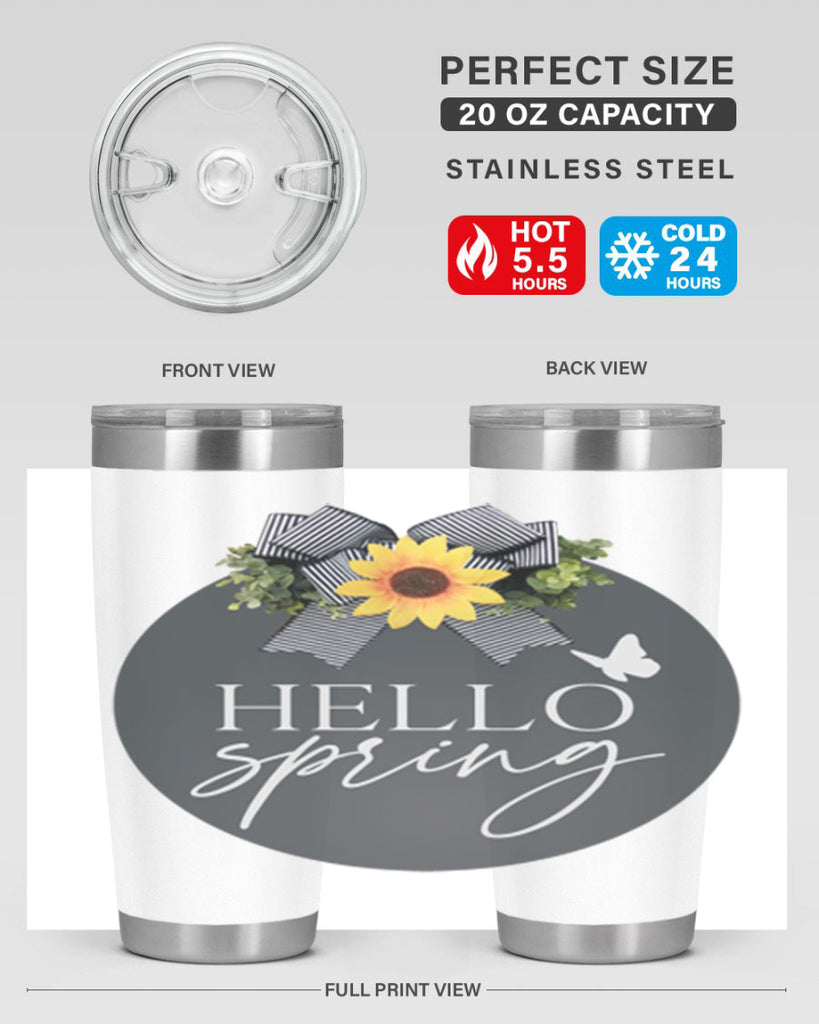 Hello spring butterfly Mockup194#- spring- Tumbler