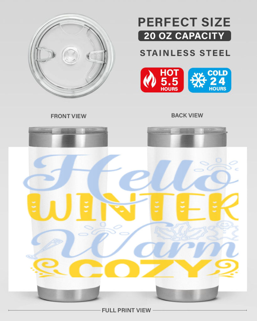 Hello winter warm cozy166#- winter- Tumbler