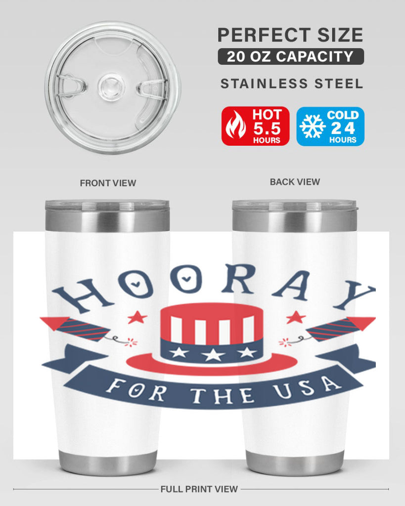 Hooray for the usa Style 42#- Fourt Of July- Tumbler