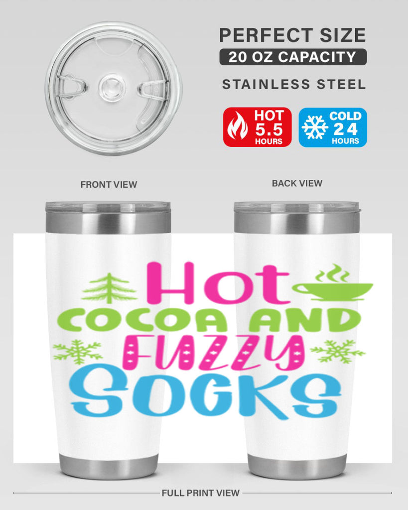 Hot Cocoa And Fuzzy Socks209#- winter- Tumbler