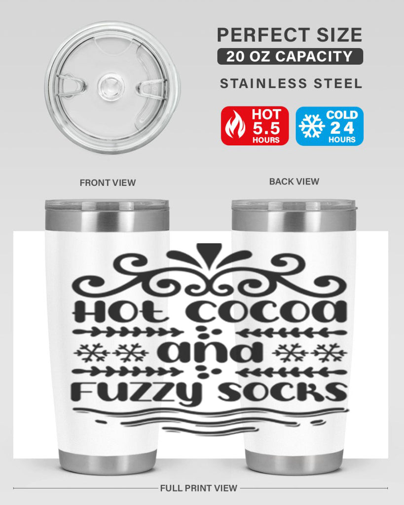 Hot Cocoa and Fuzzy Socks 219#- winter- Tumbler
