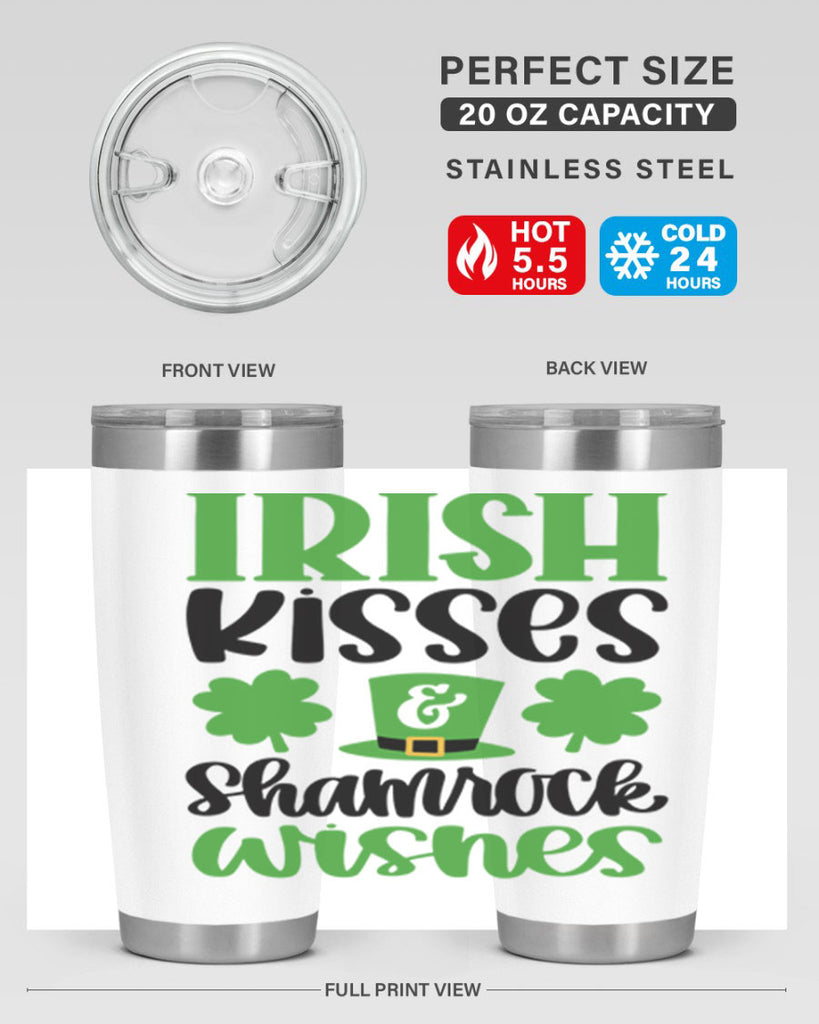 Irish Kisses Shamrock Wishes Style 81#- St Patricks Day- Tumbler