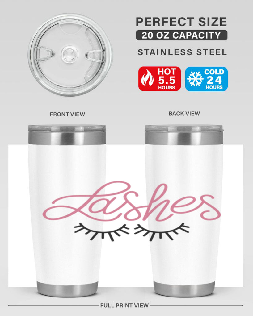 Lashes Style 63#- make up- Tumbler