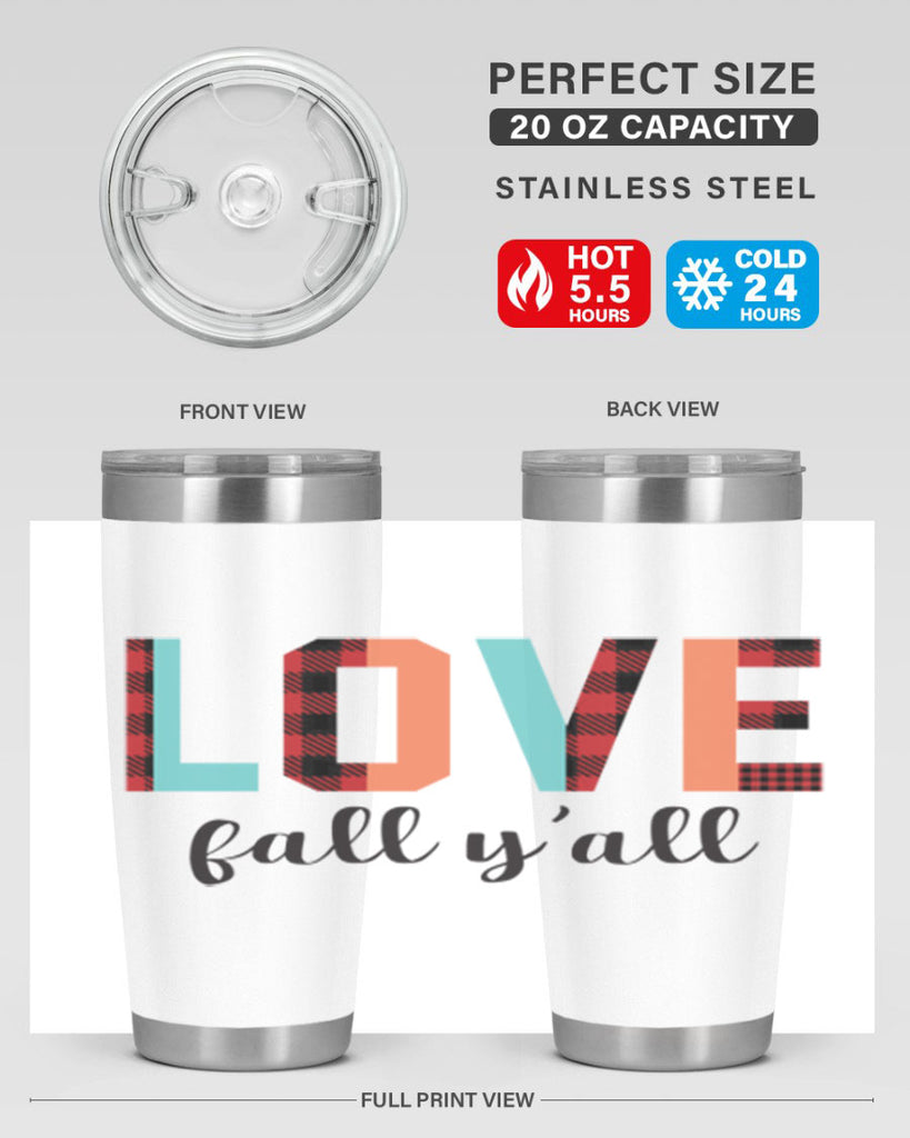 Love fall yall 411#- fall- Tumbler