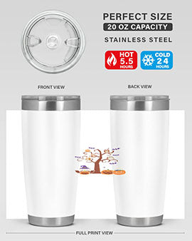 Owl With Pumpkin Halloween Tree A TurtleRabbit 16#- owl- Tumblers