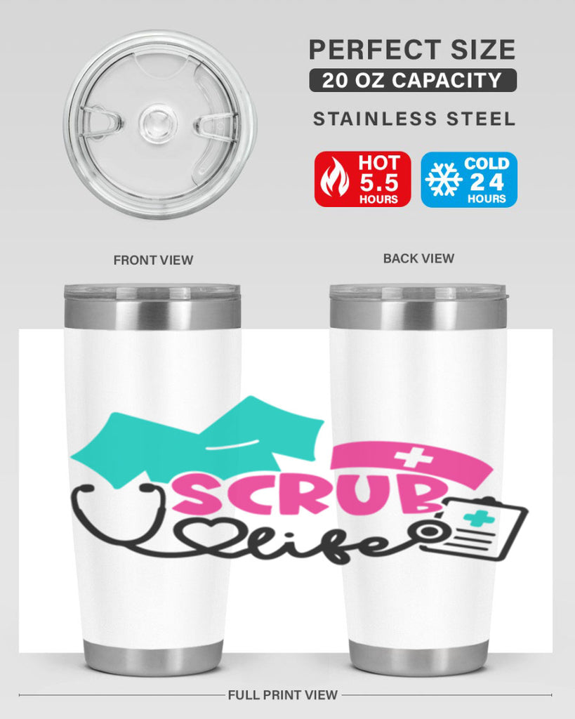 Scrub Life Style Style 47#- nurse- tumbler