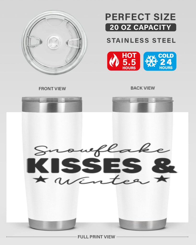 Snowflake Kisses Winter374#- winter- Tumbler