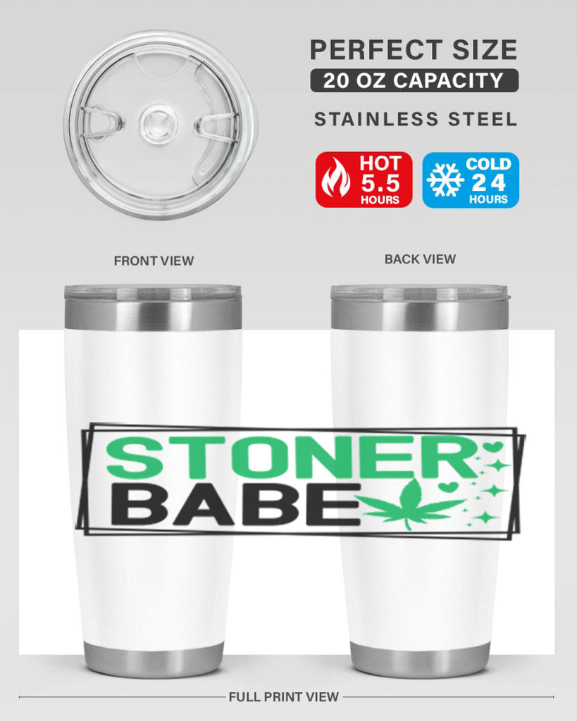 Stoner Babe 258#- marijuana- Tumbler