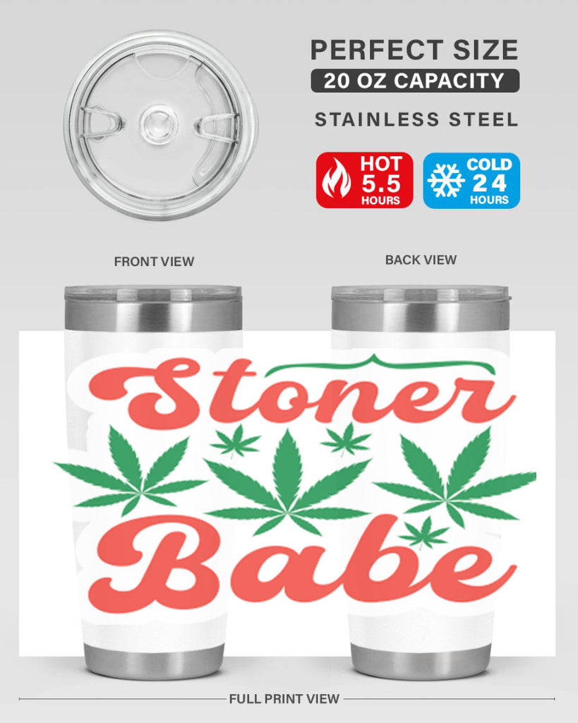 Stoner Babe 260#- marijuana- Tumbler