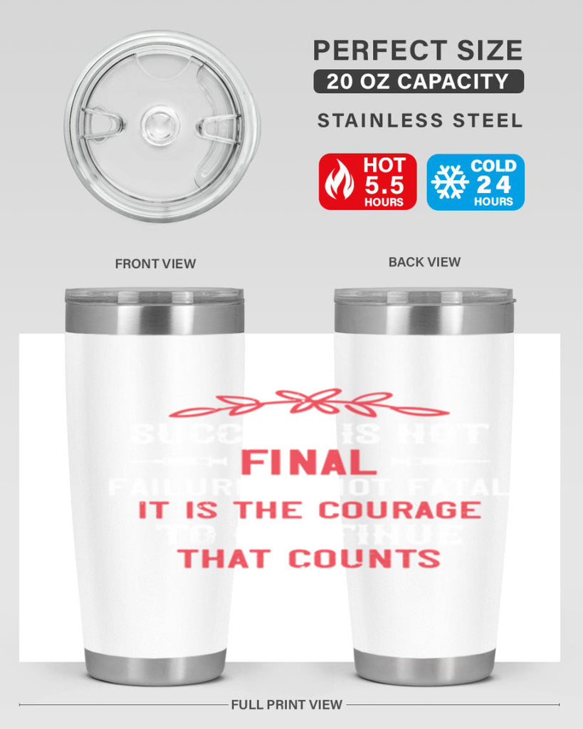 Success is not final Failure is not fatal Style 266#- nurse- tumbler
