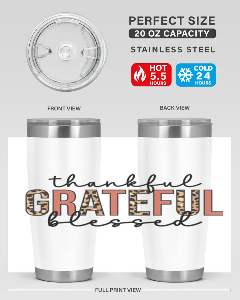Thankful grateful blessed 602#- fall- Tumbler