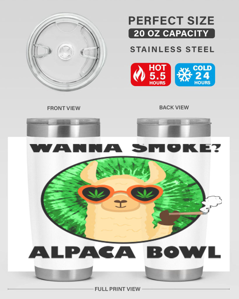 Wanna Smoke Alpaca Bowl 276#- marijuana- Tumbler