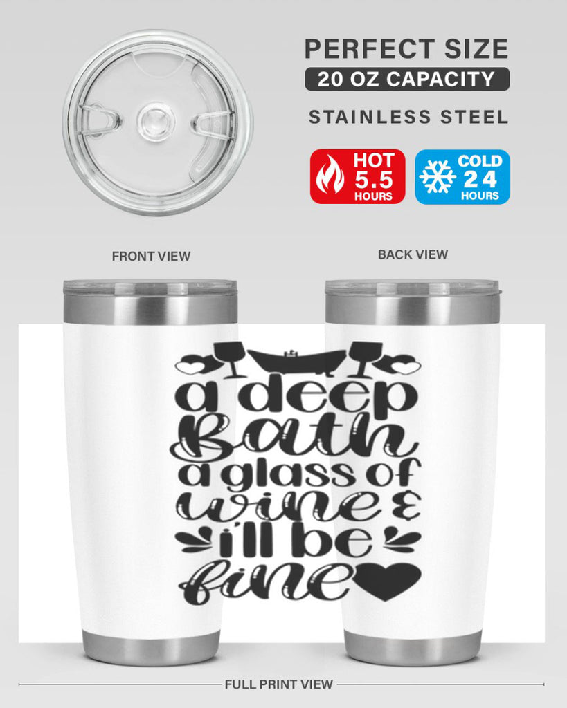 a deep bath a glass 48#- bathroom- Tumbler