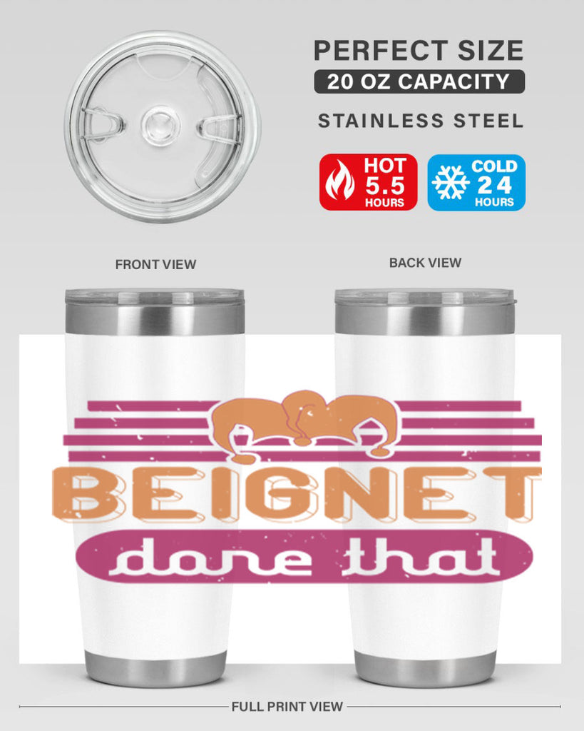 beignet done that 26#- mardi gras- Tumbler