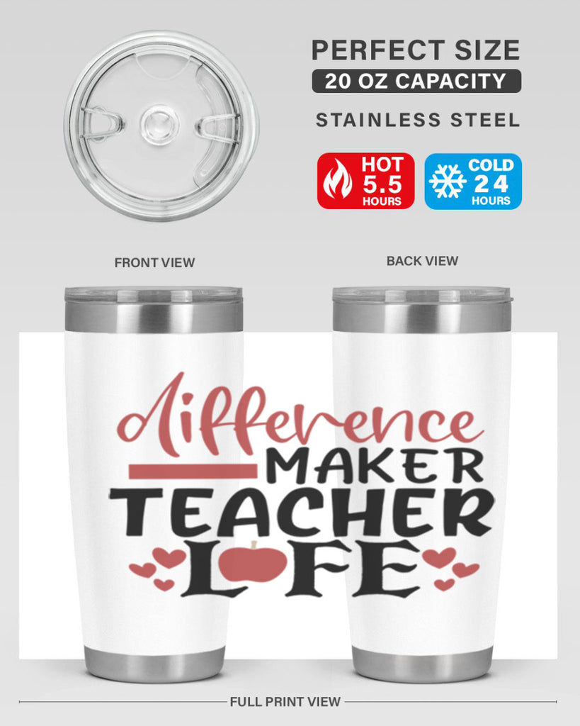 difference maker teacher life Style 184#- teacher- tumbler