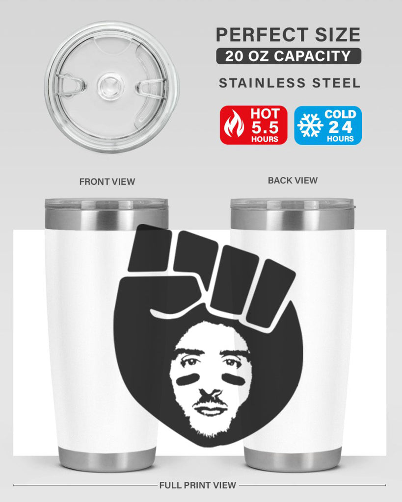 kaepernick fist hair 22#- black men - boys- tumbler