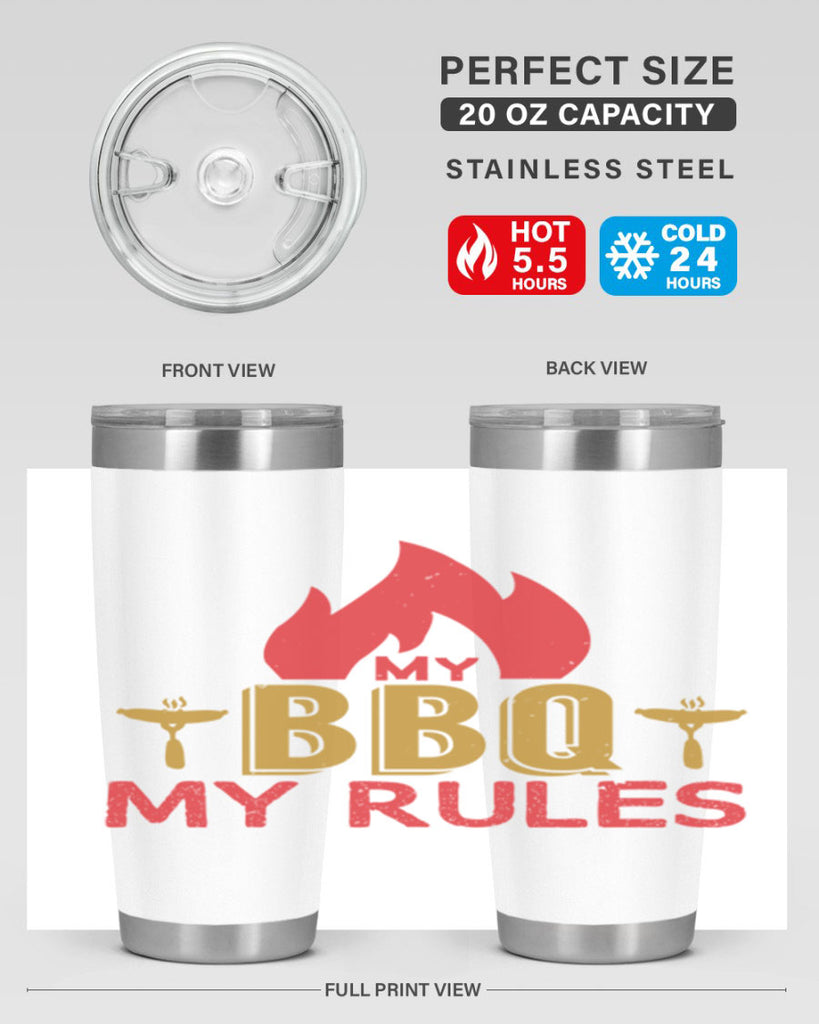 my bbq my ruless 21#- bbq- Tumbler