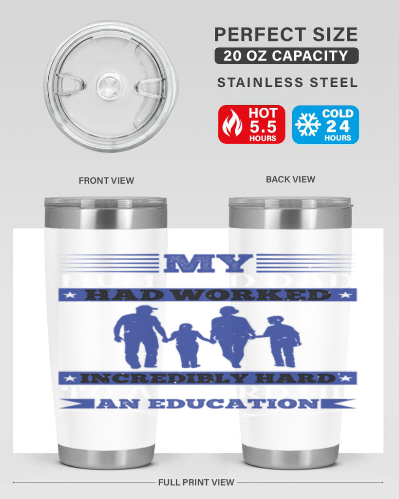 my mum and dad had worked incredibly hard to afford me an education 37#- Parents Day- Tumbler