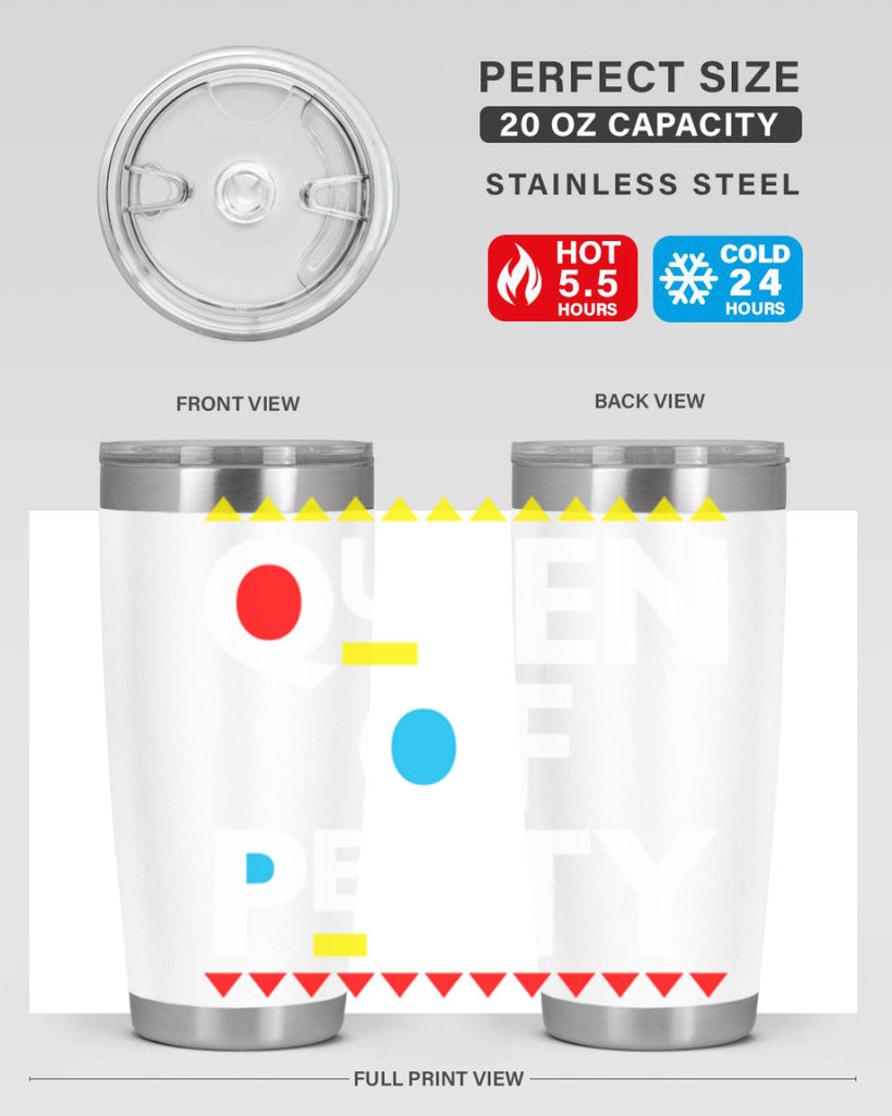 queen ofpetty 48#- black words phrases- Cotton Tank